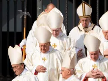 O Papa Francisco junto com os Bispos e Cardeais concelebrantes.