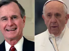 George H. W. Bush e Papa Francisco.
