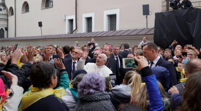 PapaFranciscoDiscursoSantuarioMisericordiaVilna_ACIPrensa_22092018.jpg ?? 