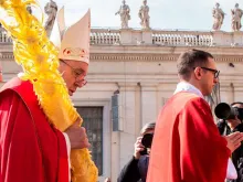 Papa Francisco na Missa de Domingo de Ramos.