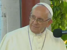Papa Francisco no lar ‘El Principito’, em Puerto Maldonado. Captura YouTube