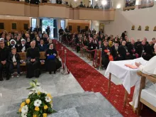 Papa durante o encontro realizado em Skopje.
