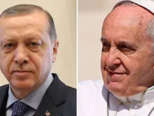 Presidente Erdogan e Papa Francisco.