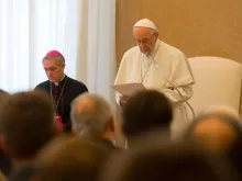 Papa durante discurso aos membros do Colégio de Jesus.