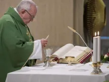 Papa Francisco durante a Missa.