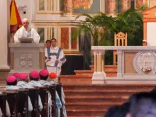 Papa Francisco na Missa com os sacerdotes e consagrados
