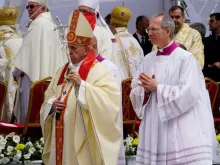 Papa durante a celebração da Missa.