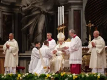 Papa durante as ordenações sacerdotais.