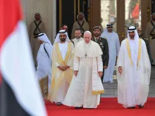 Papa Francisco durante a recepção no Palácio Presidencial.