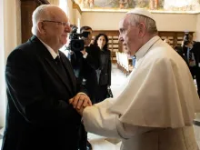 O Papa Francisco e o Presidente de Israel.