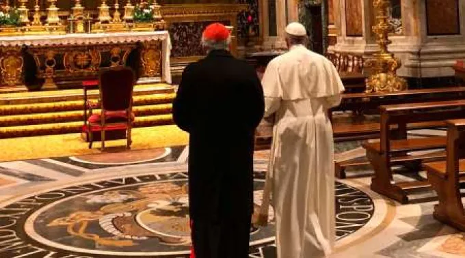 PapaFranciscoSantaMariaLaMayor_Twitter130118.jpg ?? 