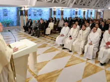Papa Francisco durante a sua homilia.