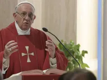 Papa Francisco pronuncia sua homilia.