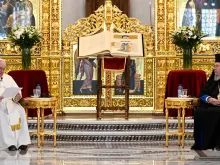 Papa Francisco durante o encontro com o Santo Sínodo Ortodoxo de Chipre