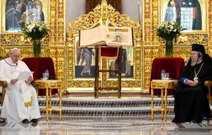 Papa Francisco durante o encontro com o Santo Sínodo Ortodoxo de Chipre
