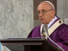 Papa Francisco durante a Missa de Quarta-feira de Cinzas –
