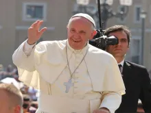Papa Francisco durante a Audiência Jubilar de hoje na Praça de São Pedro. Foto Daniel Ibañez (ACI Prensa)