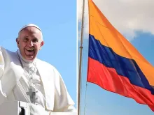 Papa Francisco - Bandeira da Colômbia
