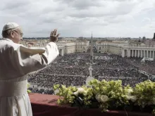 Papa Francisco em uma bênção Urbi et Orbi.
