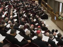 Papa Francisco com os cardeais no Vaticano