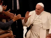 O papa Francisco visita o Centro Paroquial de Serafina, sexta-feira, 4 de agosto de 2023