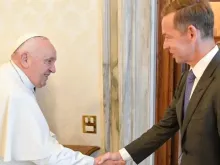 O papa recebeu Christopher John Kempczinski, presidente da McDonald's Corporation, em audiência hoje (5).