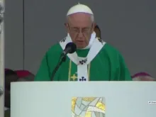 Papa Francisco na Missa na Base Aérea Las Palmas. Captura YouTube