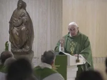 Papa Francisco na Missa na Casa Santa Marta.