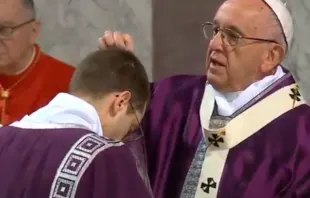 Papa Francisco durante a Missa de Quarta-feira de Cinzas –