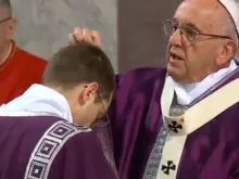Papa Francisco durante a Missa de Quarta-feira de Cinzas –