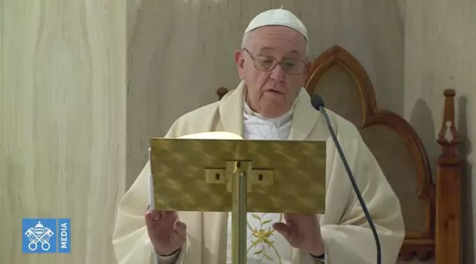 PapaFrancisco_MisaSantaMarta_13abril2020_CapturaVaticanMedia.jpg ?? 