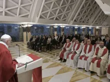 Papa Francisco na Missa da Casa Santa Marta.