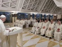 Papa Francisco na Missa da Casa Santa Marta.