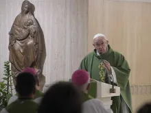Papa Francisco na Missa da Casa Santa Marta.