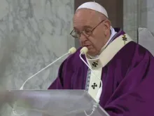 Papa Francisco na Missa de Quarta-feira de Cinzas.