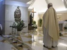 Papa Francisco na Missa na Casa Santa Marta.