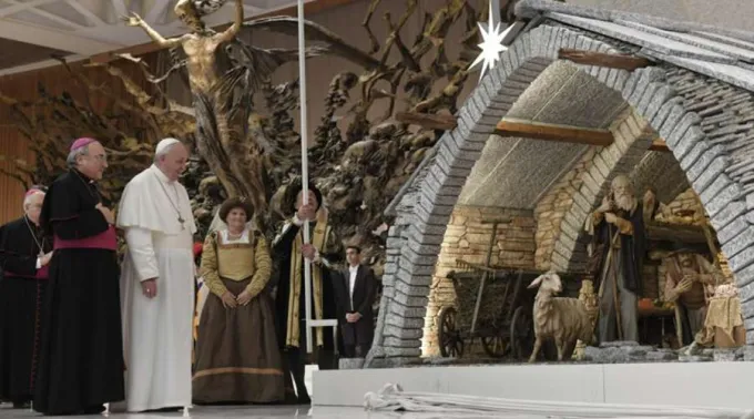 PapaFrancisco_Pesebre_AulaPabloVI_5dic2019_VaticanMedia.jpg ?? 