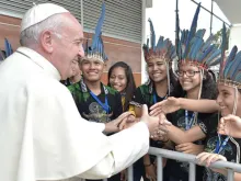Papa Francisco em Puerto Maldonado (Peru), em janeiro de 2018.