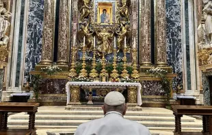 Papa Francisco na basílica de Santa Maria Maior