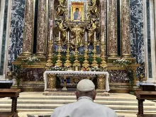 Papa Francisco na basílica de Santa Maria Maior
