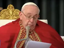 Papa Francisco durante homilia no funeral de Bento XVI