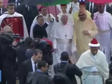 Papa Francisco chega a Rabat no Marrocos.