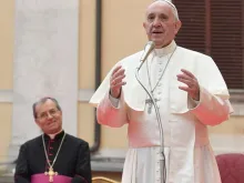 Papa durante seu discurso em Cesena.