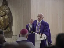 Papa Francisco na Missa.