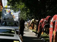 Papa Francisco foi recebido no Sri Lanka com elefantes.