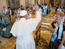Papa durante a audiência.