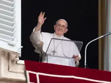 Papa Francisco no Regina Caeli. Crédito: Vatican Media