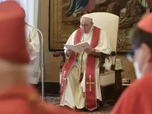 Papa Francisco no consistório ordinário