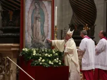 A Missa celebrada na Basílica de São Pedro por ocasião da Festa de Nossa Senhora de Guadalupe