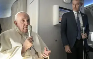 Papa Francisco no voo de volta do Bahrein